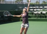 Maria Kirilenko warming up her serve Maria Kirilenko