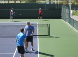 Roger Federer warming up Roger Federer